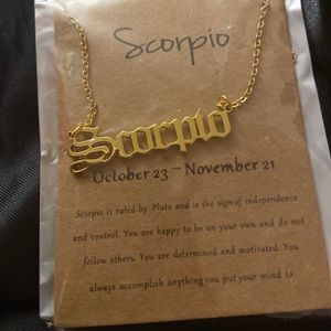 Scorpio “ What’s your Zodiac” Gold SS Necklace